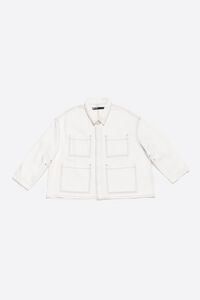 Cazadora denim recta blanca