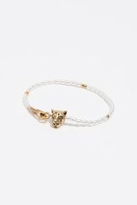 Gold panther and pearls bracelet