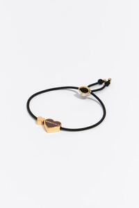 Pulsera el&aacute;stica coraz&oacute;n logo negro