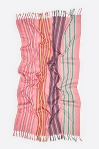 Pink striped towel
