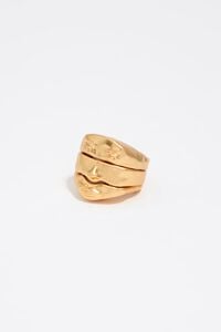 Set de 3 bagues visage dor&eacute; mat