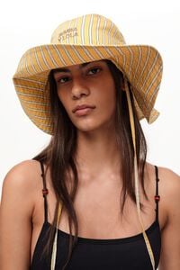 Striped cotton hat