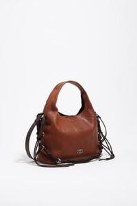 Bolso Paper peque&ntilde;o piel tostado oscuro