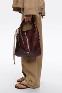 Tasche Paper mittelgro&szlig; Leder Mokkabraun