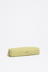Small pale lime nylon make-up case