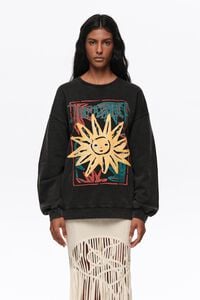Faded black Sun logo sweatshirt