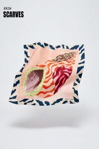 Pink shell scarf