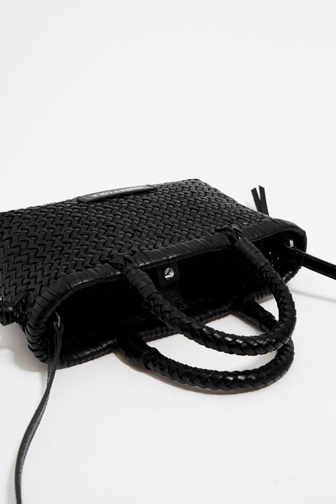 Bolso mini trenzado pel negro Bolso mini trenzado pel negro