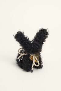 Black fur Coco key ring