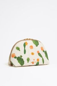 Neceser medialuna grande nylon Cactus marfil