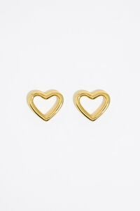 Pendientes coraz&oacute;n mediano dorado