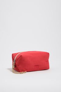 Medium pomegranate nylon make-up case