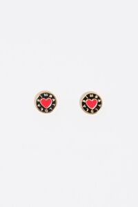Pendientes logo coraz&oacute;n rojo