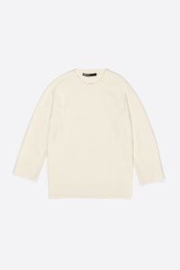 Long ivory cotton sweater