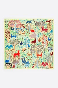 Pa&ntilde;uelo vegetaci&oacute;n y animales amarillo