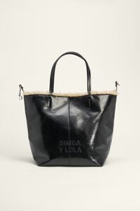 Maxi black shopper bag