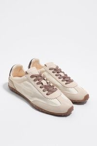 Bone suede and fabric 13 29 sneaker