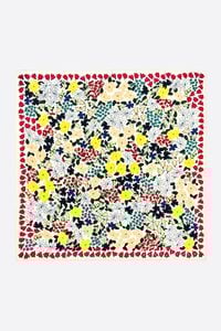 Vanilla watercolor flower garden scarf