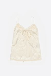 Top recto mix tejidos beige