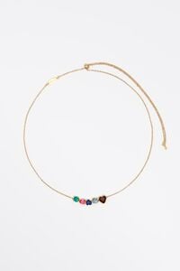 Gold chain and crystals necklace