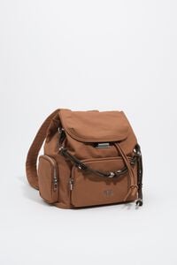 Mochila pocket grande algod&oacute;n marr&oacute;n claro