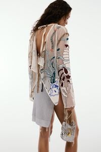 Ecru mesh top
