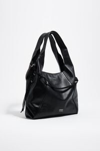 Torebka na ramię Paper duża sk&oacute;ra czarna