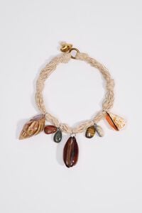 Natural seashell and stone necklace