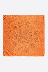 Orange brushstroke flowers scarf