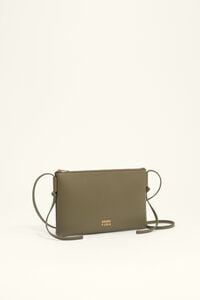 Small cactus leather clutch bag