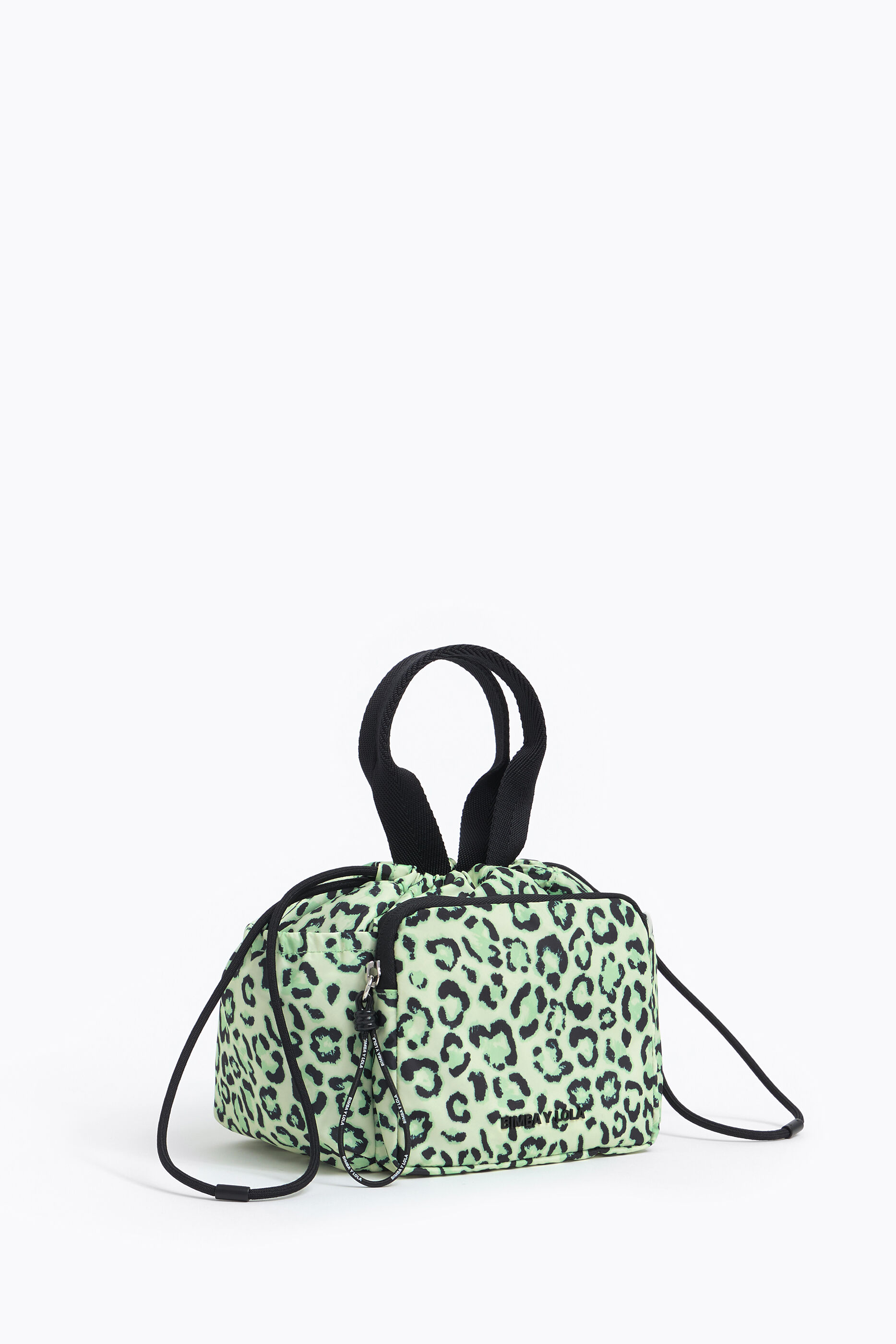 green leopard print bag