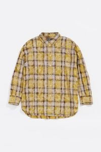 Yellow checked oversize shirt