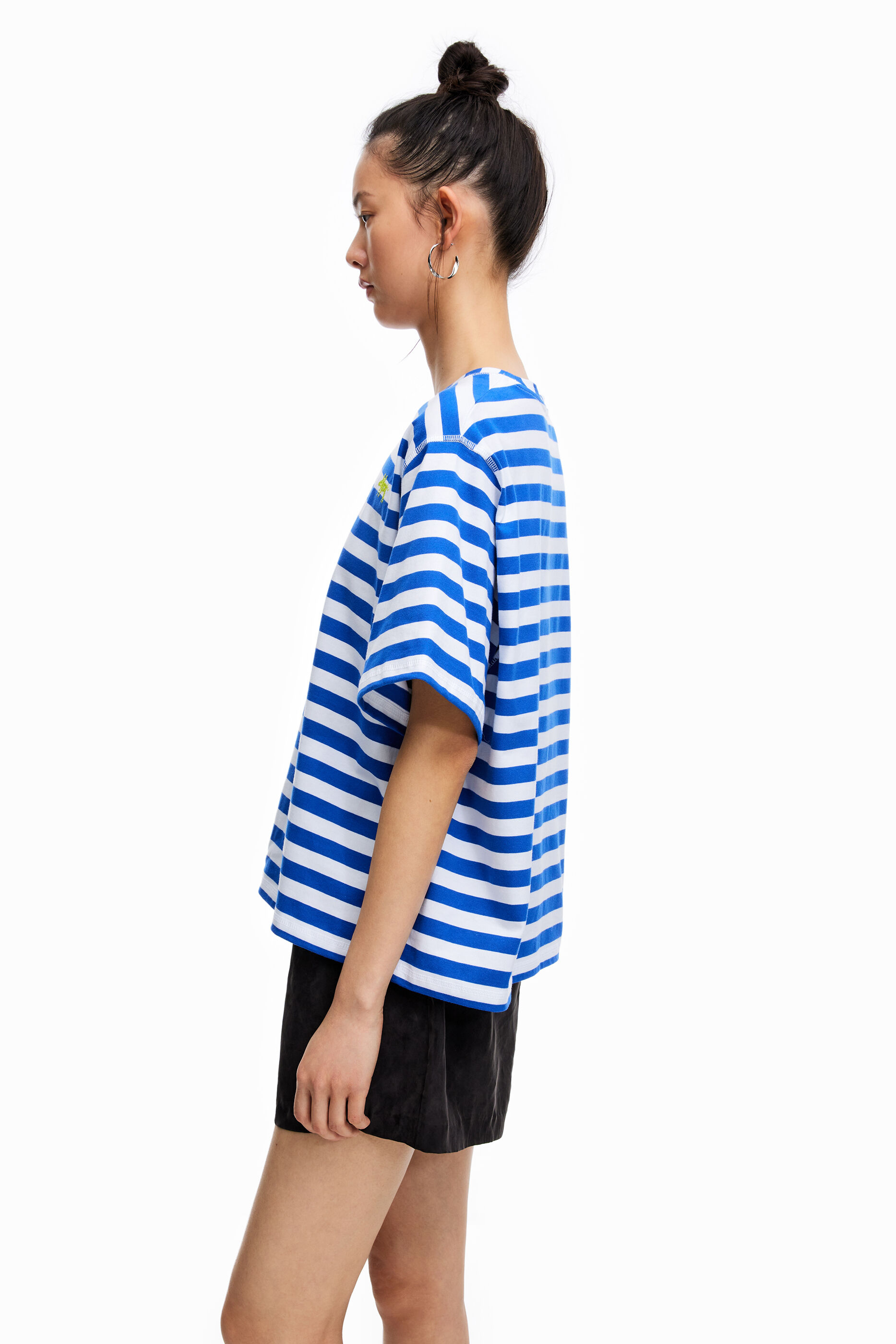 Two-tone striped Dog T-shirt