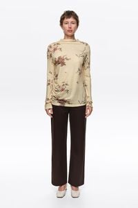 Romantic Sweet Vanilla ruched cotton T-shirt