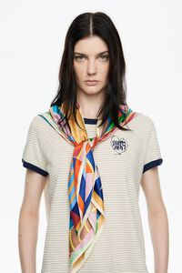 Pa&ntilde;uelo formas geom&eacute;tricas naranja