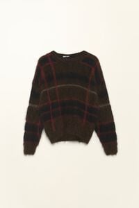 Jersey mohair globo cuadros rojos