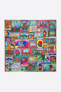 Pañuelo cajas de cerillas rosa