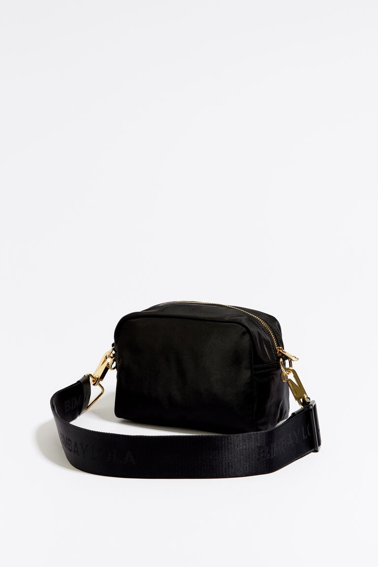Bimba Y Lola Medium Black Nylon Crossbody Bag – Balilene