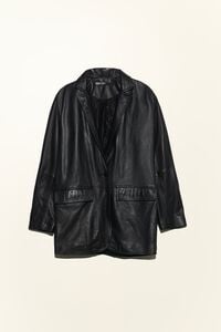 Chaqueta sastre piel negro