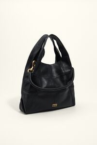 Bolso Paper mediano piel patchwork negro