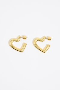 Pendiente coraz&oacute;n dorado