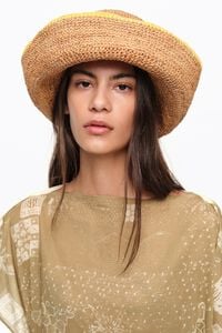Gorro rafia tostado