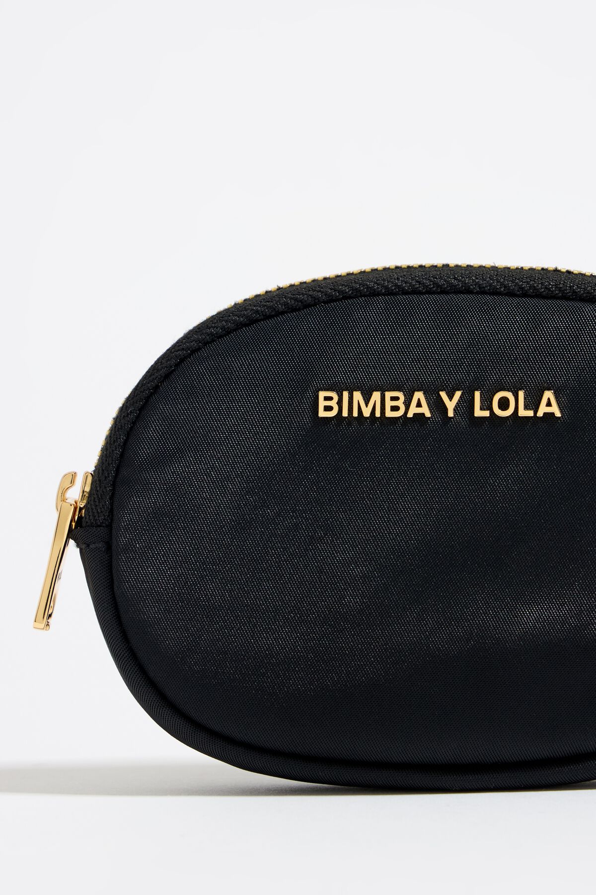 Coin Purse Bimba Y Lola Burdeos Black Nylon Oval Coin Purse