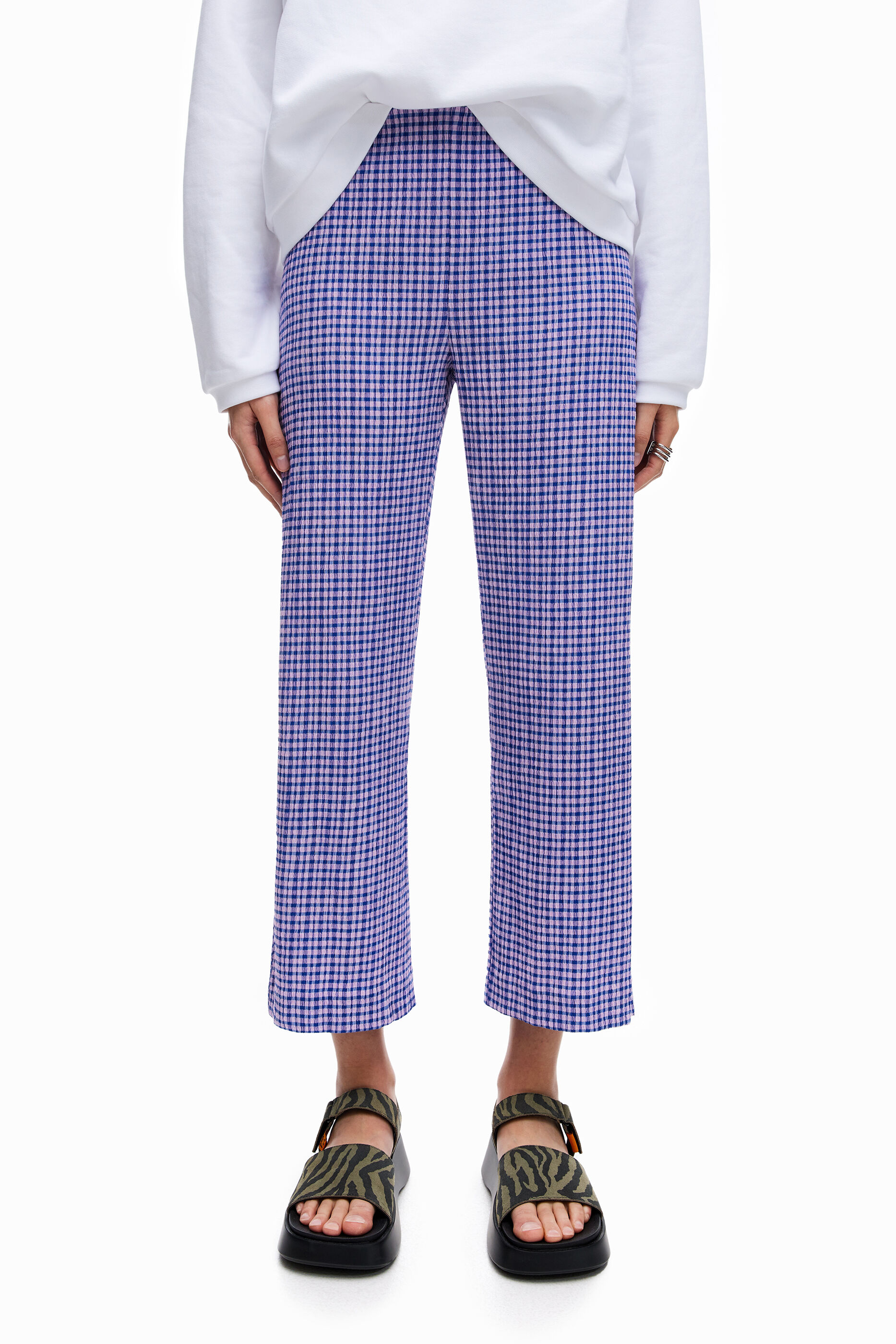 Pantalón vichy azul