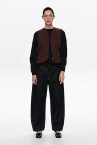 Dark chocolate reversible padded vest