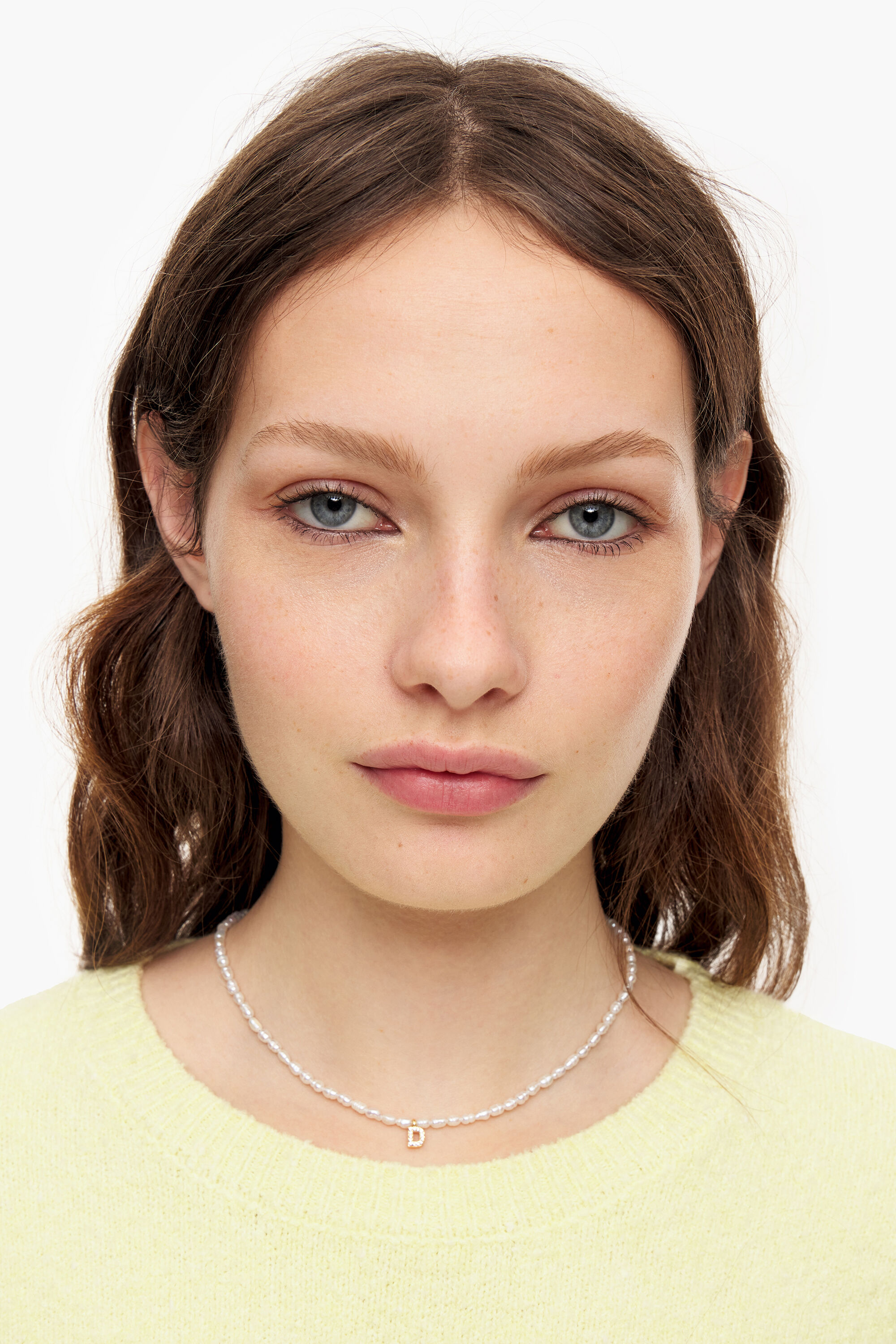 Collana lettera N perle