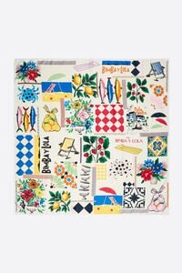 Foulard mosa&iuml;que blanc cass&eacute;