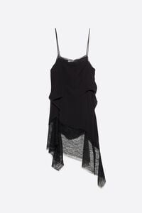 Faded black flowing layered top