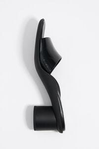 Sandalia tac&oacute;n piel negra