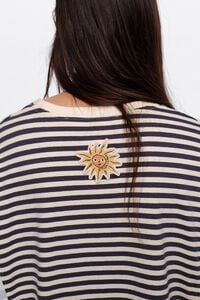 T-shirt oversize rayures multicolores